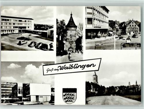 Waiblingen Ortsansichten Mehrfachaufnahme Wappen