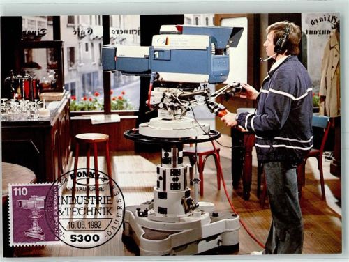 Bonn Farbfernsehkamera Erstausgabe Industrie + Technik 16.6.1982 Sonderstempel + Sonderbriefmarke