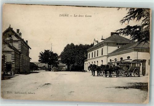 Digne-les-Bains 1918 les deux Gares