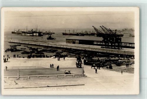 Valparaiso Hafen Verladekran Boot Dampfer