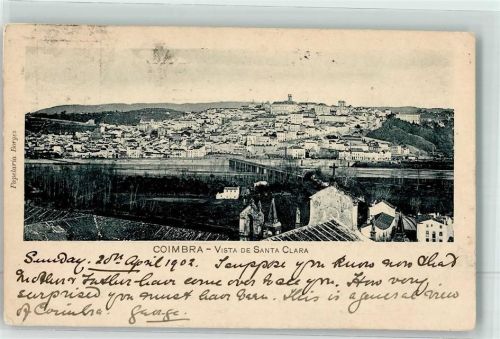 Coimbra 1902 Blick nach Santa Clara