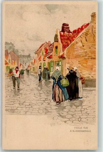 Blankenberghe Vieille Rue sign. H. Lassiers