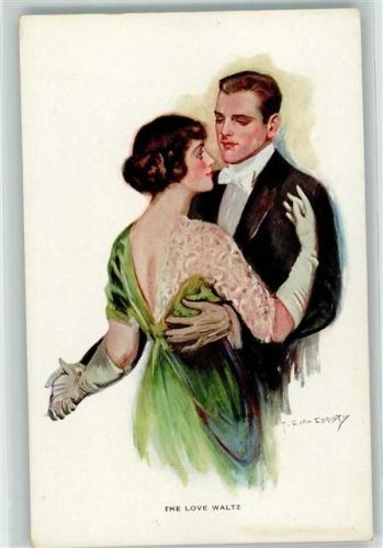 Nr. 280 The Love Waltz Tanz sign. F. Earl Christy AK Reinthal u. Newman Künstlerkarte