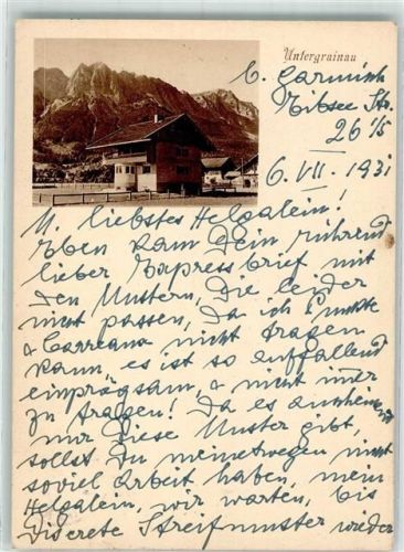 82491 W8104 Untergrainau 1931