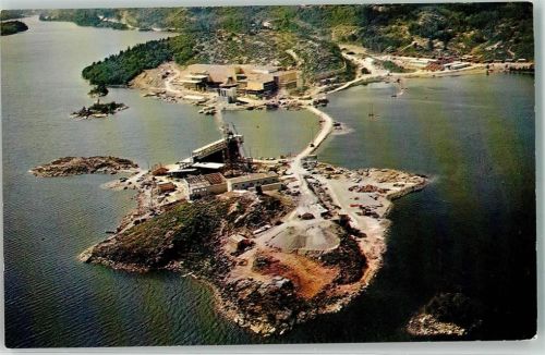 Aerial View of Panel Uranium Mine , Quirke Blind River , Ontario Lake Bergbau