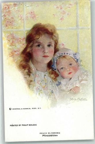 Nr. 829 sign. Boileau, Philip Kinder Baby AK Reinthal u. Newman Künstlerkarte