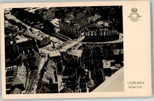 Ljubljana Laibach - Fliegeraufnahme Tromostje