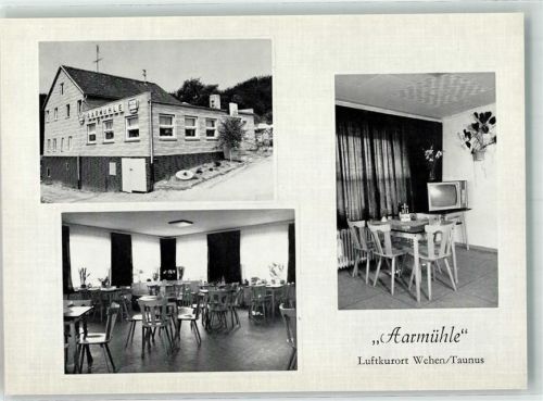 65232 W6204 Wehen , Taunus Foto AK Gasthaus Aarmühle