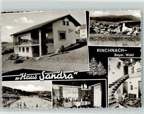 94269 W8371 Rinchnach Foto AK Schwimmbad Pension Sandra