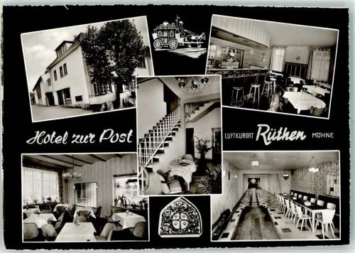 59602 W4784 Rüthen - Hotel zur Post Kegelbahn Postkutsche