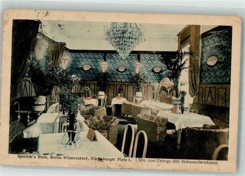 10115 W1000 Wilmersdorf 1919 Gebrauchsspuren Gasthaus Sperlichs Diele
