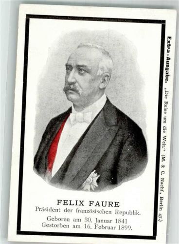 Felix Faure Präsident d. französischen Republik Antisemitismus