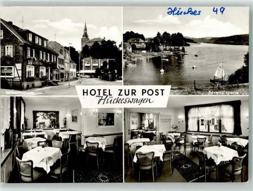 Hückeswagen Hotel Zur Post H. Koppelberg Bevertalsperre Segelboot