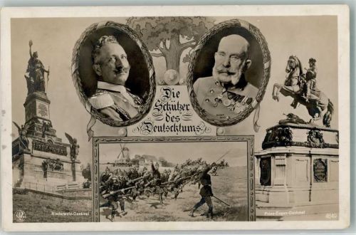 1915 Die Schützer des Deutschtums Kaiser Wilhelm II + Fran Josef