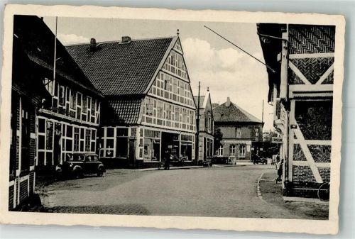 Jork 1955 Auto Geschäft Ort lt. Stempel Notopfermarke Berlin