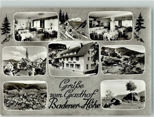 76596 W7564 Bermersbach , Murgtal - Gasthaus Pension zur Badener Höhe