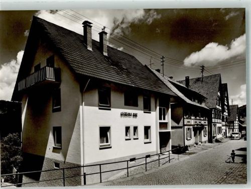 76596 W7564 Bermersbach , Murgtal Foto AK Gasthaus Pension Sternen Pension Elise