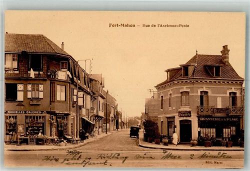 Fort-Mahon-Plage 1944 Geschäft Cafe Rue de l´Ancinne-Poste Feldpost WK II