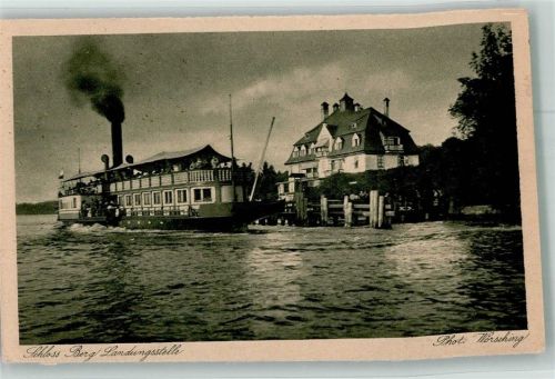 Berg Binnenschiff Raddampfer vor Schloss Berg Fotograf Richard Wörsching