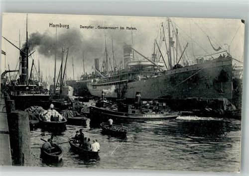 1905 Dampfer Gouverneur , Dampfpinassen Schlepper