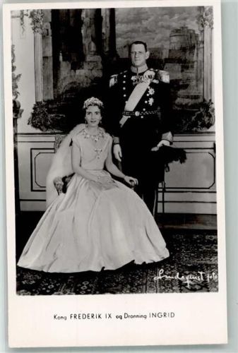 1935 Kong Frederik IX + Dronning Ingrid Foto Lindequist in Stockhol