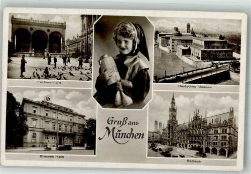 München 1934 Feldherrnhalle Braunes Haus Deutsches Museum Rathaus Münchner Kindl