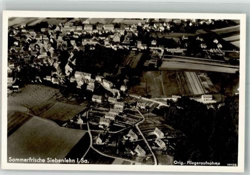 09603 O9201 Siebenlehn 1938 Foto AK Fliegeraufnahme des Ortes