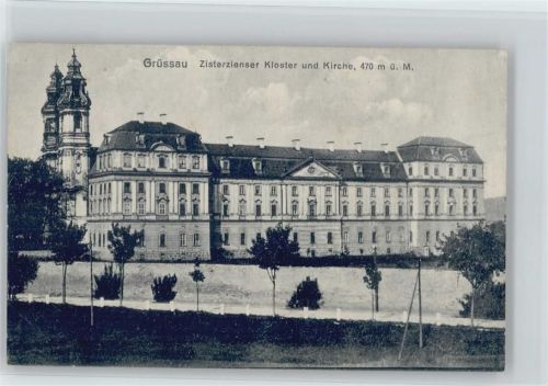 Stadt Grüssau / Krzeszow - Zisterzienserkloster Kirche