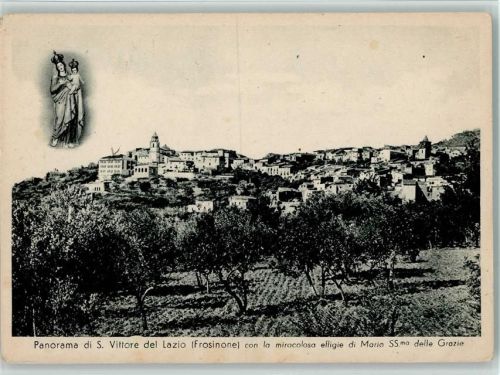 03040 San Vittore del Lazio - Panorama con la miracolosa effiege di Maria SS. delle Grazie