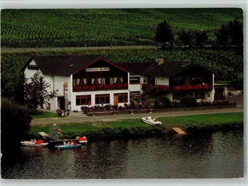 Piesport Café Pension Moselblick Bootsanlegestelle