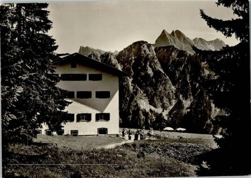 Oberstdorf Naturfreundehaus Kanzelwandhaus Foto 1962 AK