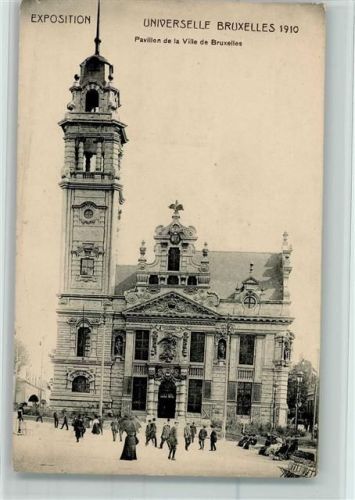 Exposition 1910 - Pavillon de la Ville de Bruxelles - Edit. V.F. AK