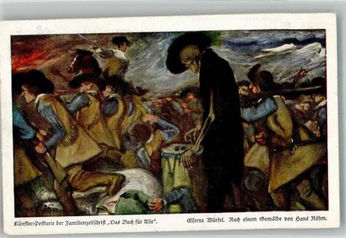 Der eiserne Würfel von Hans Röhm Tod Künstlerkarte