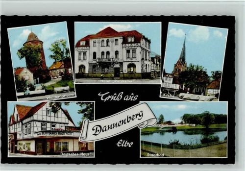 Dannenberg Waldemarturm Café Restaurant Deutsches Haus Fachwerkhaus Hotel Ratskeller Kirche Stadtbad Mehrfachaufnahme