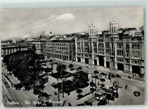 Cagliari Via Roma e Municipio