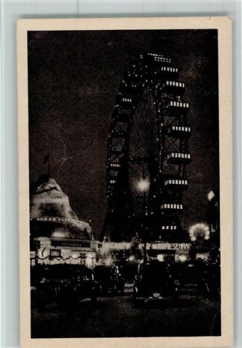 Wien 1. Bezirk, Innere Stadt Riesenrad bei Nacht ca 1955 AK Kirmes