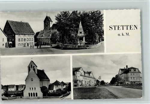 Stetten Ortsansichten Kirche 3-Bildaufnahme