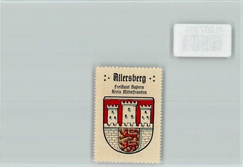 Allersberg Vignette Wappen Kaffee Hag ca 1920-1940