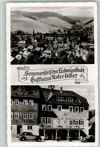 Ludwigsstadt Gesamtansicht Gasthaus Roter Adler 2-Bildaufnahme