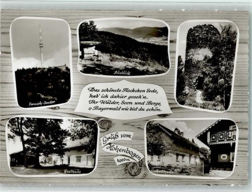 Rimbach Fernseh-Sender Ausblick Burgruine Lichtenegg Gasthaus Hohenbogen Mehrfachaufnahme