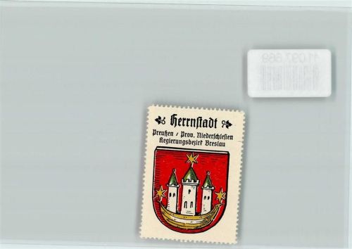 Herrnstadt Vignette Wappen Kaffee Hag ca 1920-1940