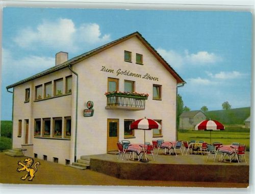 96160 W8614 Wasserberndorf , Oberfr - Gasthaus Zum Goldenen Löwen Terrasse