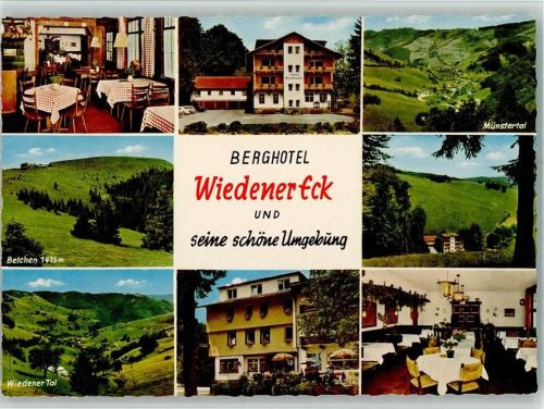 Wieden Berghotel Wiener Eck Innenaufnahme Gastraum Münstertal Belchen Wiedener Tal Ortsansichten Mehrfachaufnahme