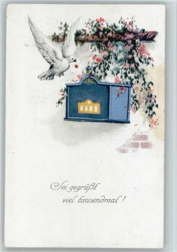 Weiße Taube mit Brief - 1916 AK