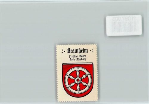Krautheim Vignette Wappen Kaffee Hag ca 1920-1940