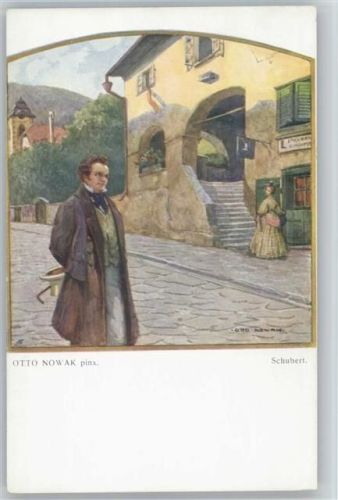 Galerie Wiener Künstler Nr. 143 - sign Nowak - Schubert geht spazieren