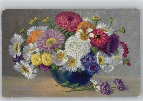 1926 Blumenvase mit Blumen