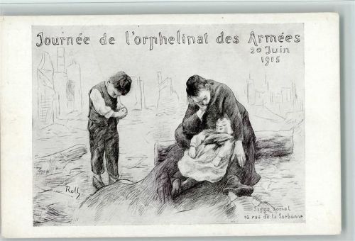 Alles verloren - Mutter und Kind in den Trümmern - Orphellinat des Armees