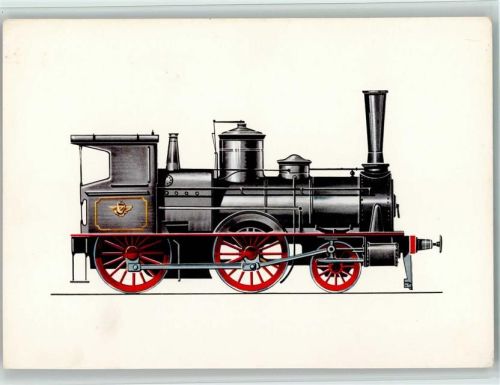 Reisezug Lok Bauart Strousberg 1871 Zeichnung Swoboda AK