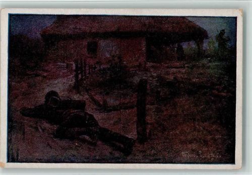 Nr. 435 Kriegsfürsorgeamt WK I AK mit einer Sprengbüchse am Rücken